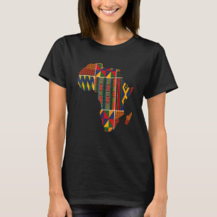 Made in Afrika Karta Kente Trasa Väster Afrika T Shirt