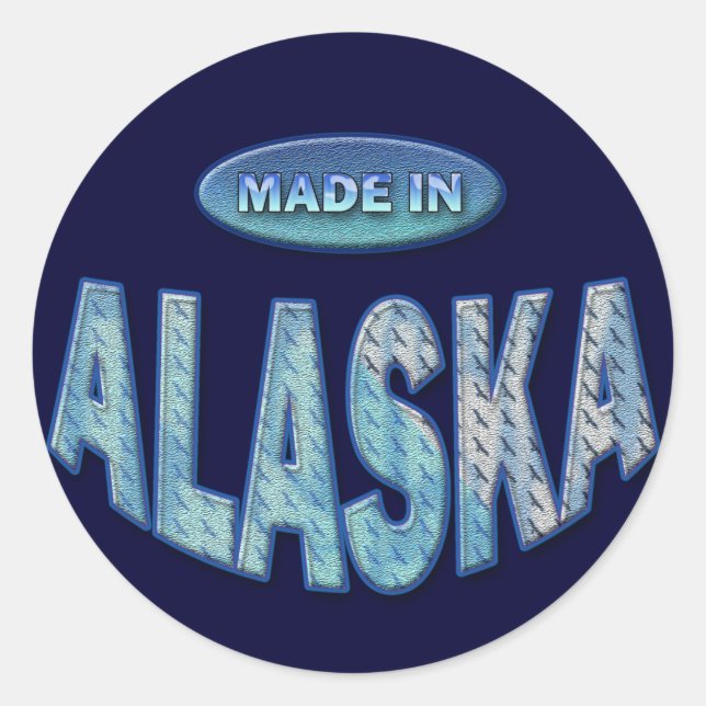 MADE IN ALASKA RUNT KLISTERMÄRKE (Framsida)