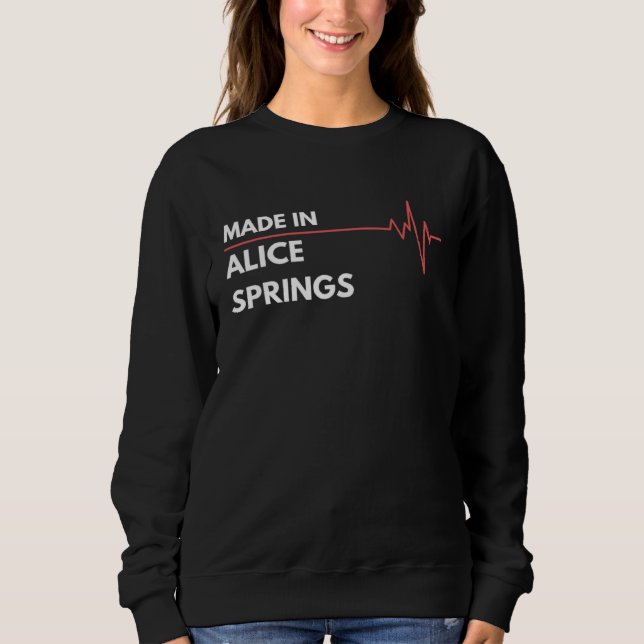 Made In Alice Springs Australia City Of Birth Home T Shirt (Framsida)