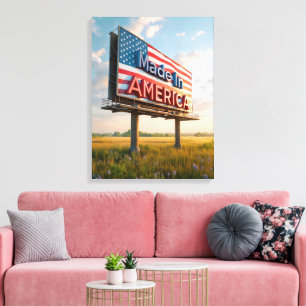 Made in America Billboard i Land Fält Canvastryck
