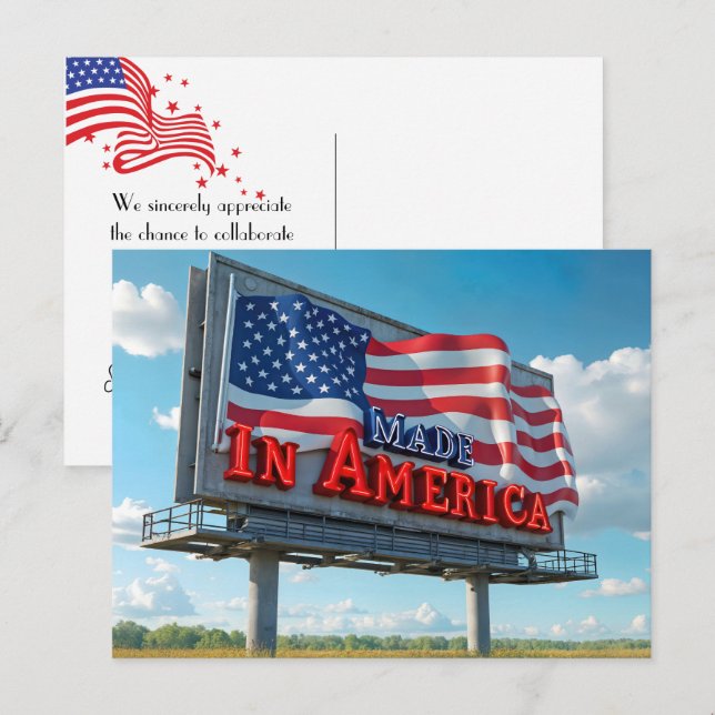 Made in America Billboard Vykort (Fram/baksida)