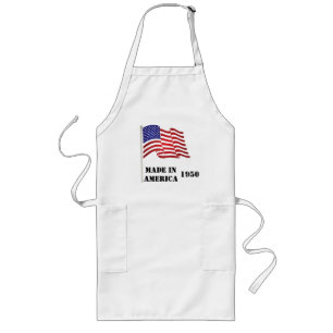 Made in America Birthday BBQ Apron Långt Förkläde