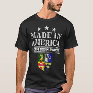 Made In America With Irish Parts Proud Ireland Imm T Shirt