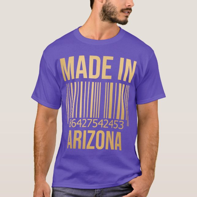 Made in Arizona in Gold T Shirt (Framsida)