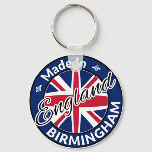 Made in Birmingham England Union Jack Flagga Nyckelring