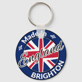Made in Brighton England Union Jack Flagga Nyckelring