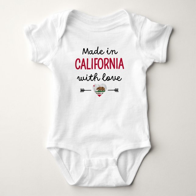 Made in California med Kärlek T Shirt (Framsida)