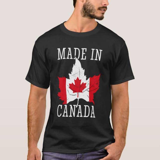 Made in Canada Funny Canadian T Shirt (Framsida)