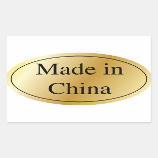 MADE IN CHINA REKTANGULÄRT KLISTERMÄRKE