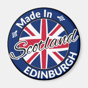 Made in Edinburgh Scotland Union Jack Flagga Magnet