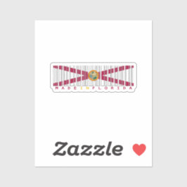 Made in Florida Barcode Flagga Sticker Klistermärken