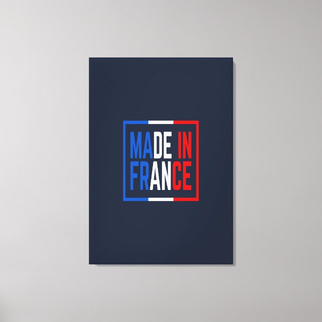 Made in Frankrike Vin Art Canvastryck (Framsida)