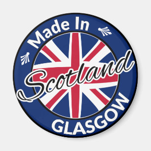 Made in Glasgow Scotland Union Jack Flagga Magnet