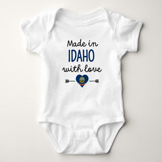 Made in Idaho med Kärlek T Shirt (Framsida)