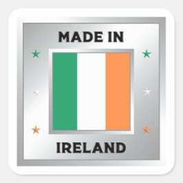 Made In Ireland Fyrkantigt Klistermärke