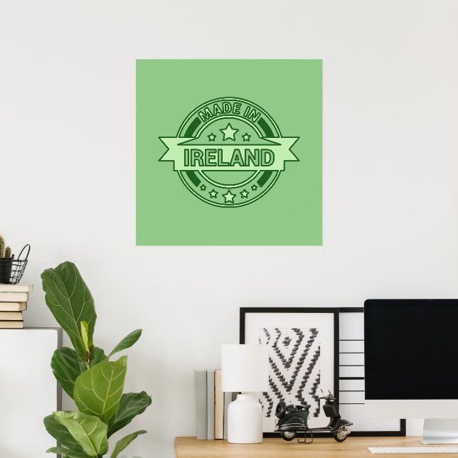 Made in Ireland St patrick's day Poster (Hemmakontoret)