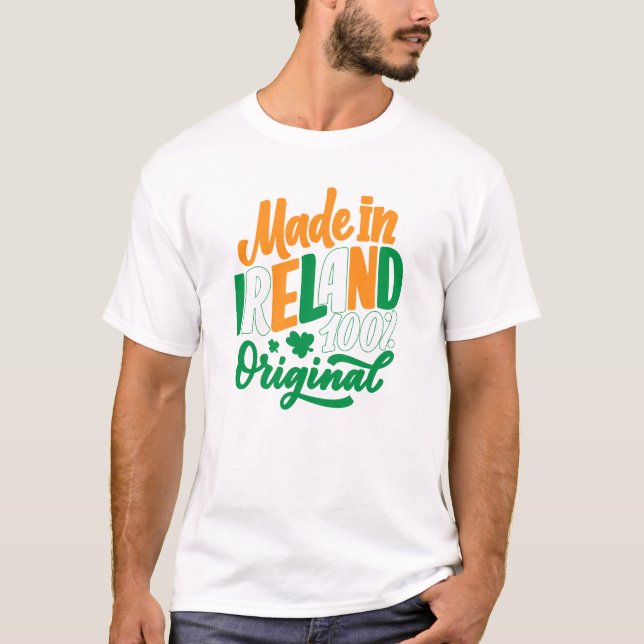 Made in Ireland St patrick's day T Shirt (Framsida)