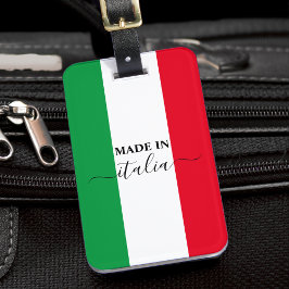 Made in Italien Italy Flagga Red White Grönt Itali Bagagebricka