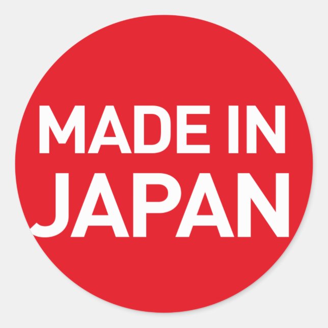 Made in Japan Sticker Runt Klistermärke (Framsida)