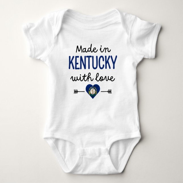 Made in Kentucky med Kärlek T Shirt (Framsida)