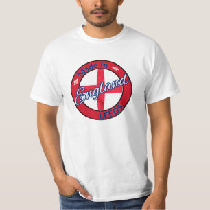 Made in Leeds England St George Flagga T Shirt