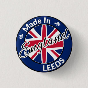 Made in Leeds England Union Jack Flagga Knapp