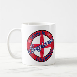 Made in Liverpool England St George Flagga Kaffemugg