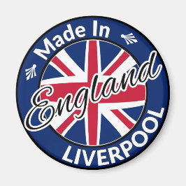 Made in Liverpool England Union Jack Flagga Magnet