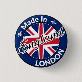 Made in London England Union Jack Flagga Knapp