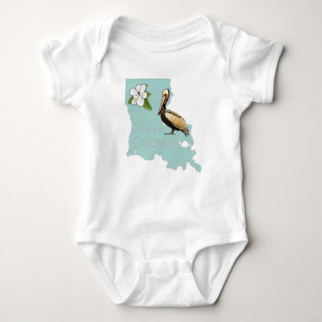 Made in Louisiana Infant Creeper T Shirt (Framsida)