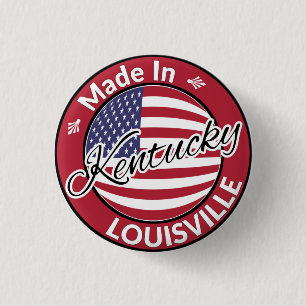 Made in Louisville Kentucky USA flagga Knapp