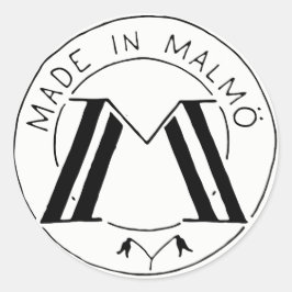 Made in Malmö-dekal Runt Klistermärke