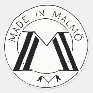 Made in Malmö-dekal Runt Klistermärke