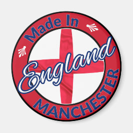 Made in Manchester England St George Flagga Magnet