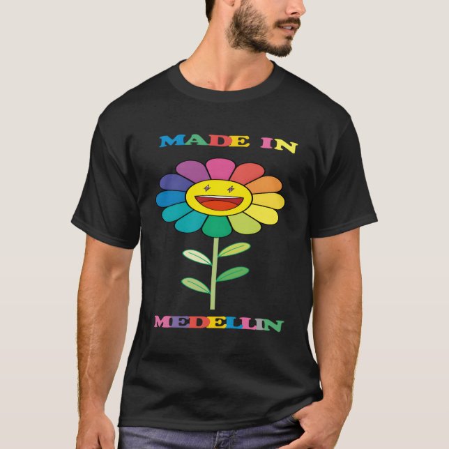 Made in Medellin Natur Colombia T Shirt (Framsida)