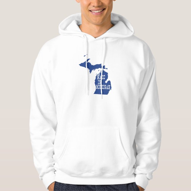 Made in Michigan Shaped Michigander Michiganian Sweatshirt (Framsida)