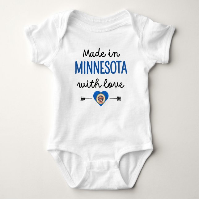 Made in Minnesota med Kärlek T Shirt (Framsida)