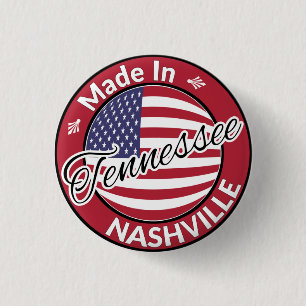 Made in Nashville Tennessee USA flagga Knapp
