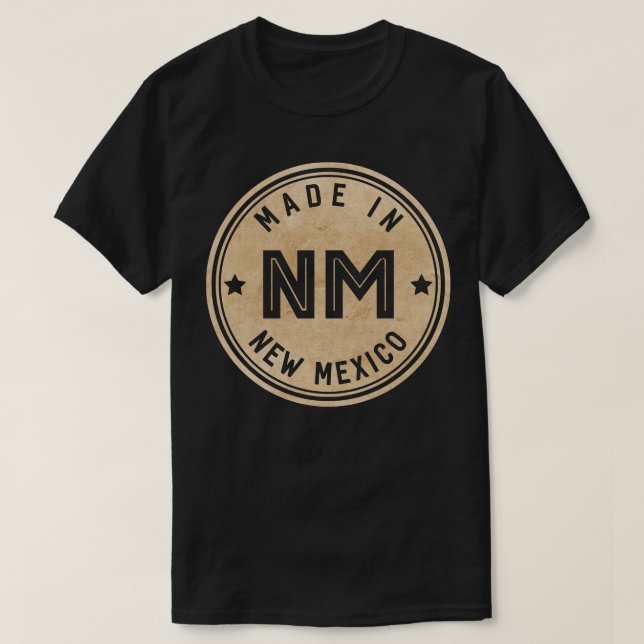 Made in New mexico NM State USA T Shirt (Design framsida)