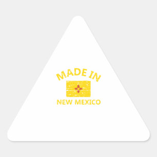 Made in NEW MEXICO United Stater Flagga design Triangelformat Klistermärke
