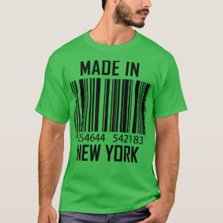 Made in New York Barcode Funny T Shirt