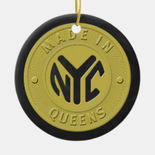 made in New York Queens Julgransprydnad Keramik