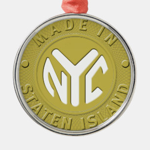 Made in New York Staten Island Julgransprydnad Metall
