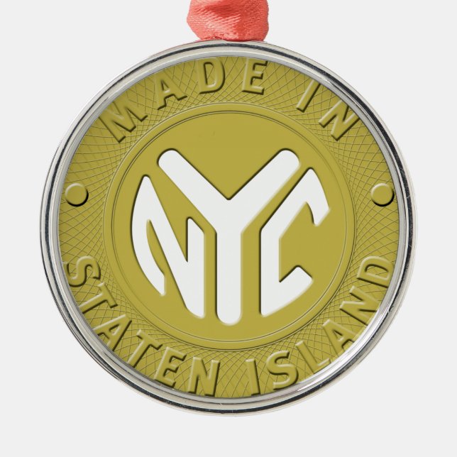 Made in New York Staten Island Julgransprydnad Metall (Framsidan)
