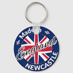 Made in Newcastle England Union Jack Flagga Nyckelring