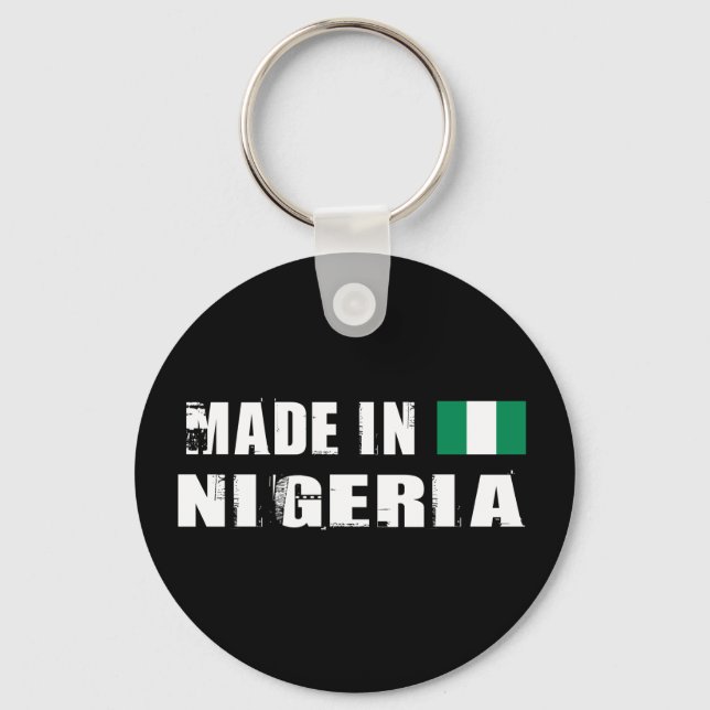 Made in Nigeria Nyckelring (Framsida)