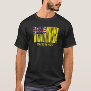 Made in Niue Flagga Barcode T Shirt