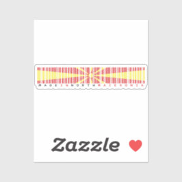 Made in North Macedonia Barcode Flag Klistermärken