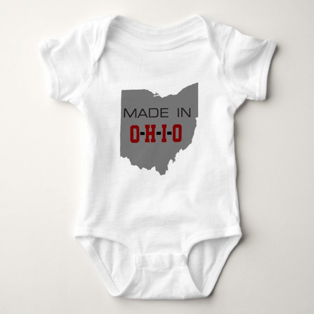 "made in Ohio" BABY BODYSUIT T-shirt (Framsida)