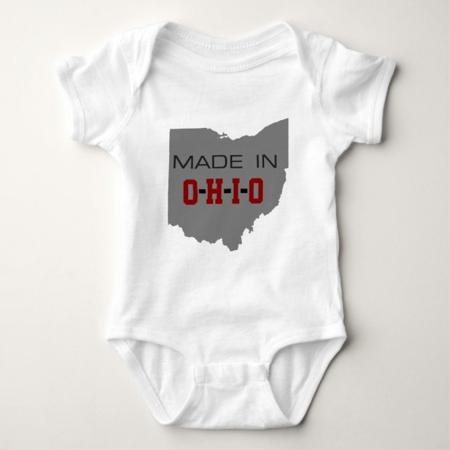 "made in Ohio" BABY BODYSUIT Tee (Framsida)